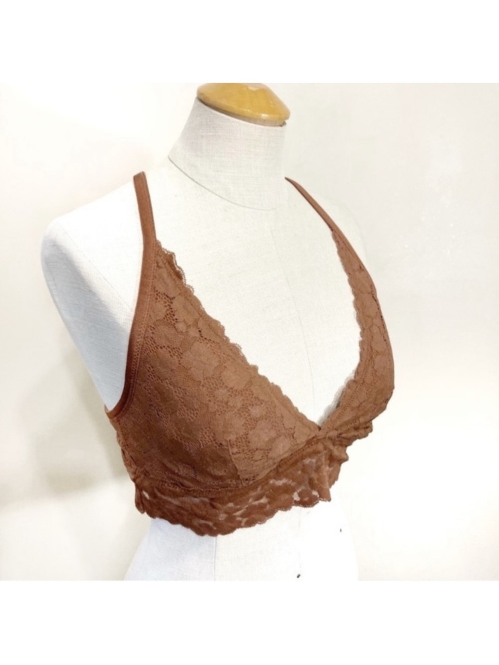 Aerie Lace Bralette Burnt Orange Size Large